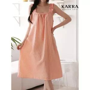 [하프클럽/카라]KARRA 미니체크셔링숄더원피스_A4M0348