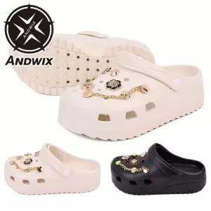 [오노마] ONM 앤드윅스 블링체인 4cm 아쿠아 슬리퍼 여성 샌들