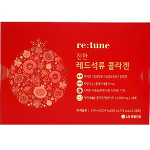 엘지생활건강 리튠 진한 레드석류 콜라겐 224ml (18ml X 28포)