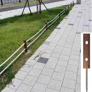 땅곶이 쇠말뚝 경계목 지름60파이 나무높이30cm