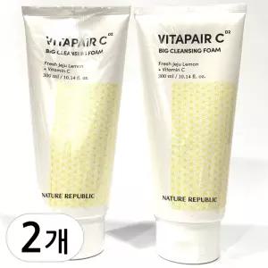 네이처리퍼블릭 비타페어C 폼 클렌저 대용량 300ml 2개