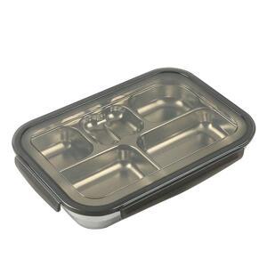 국산 스텐 27종 5구 밀폐 반찬통 사각 나눔 도시락통