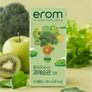 이롬 황성주 과채습관 그린 190ml 16팩 야채 샐러리 주스 쥬스 하루 습관