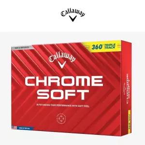 [캘러웨이][한국캘러웨이골프] 2024 크롬소프트 360 트리플트랙 옐로우 12구 골프공 골프볼 3피스