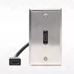 HDMI 월플레이트 벽면 매립판넬 설치 전기콘센트 내장단자 벽부 배선 매립용 메탈 스텐 모듈 매설 1포트 설