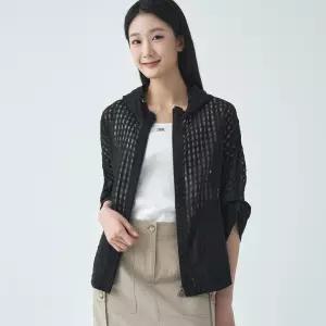 시쓰루 반후드 집업 코트 LCCAO427_BK