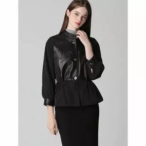 [하프클럽/르오트]미니멀양가죽사파리자켓
