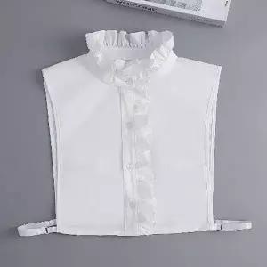 [하프클럽/]레이스 차이나카라 코튼 페이크 이너 넥 블라우스