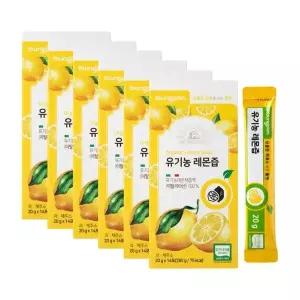 [서울우유]영진약품 유기농 레몬즙 20g 14포 6박스 - NFC 레몬100 착즙주스 액상스틱 레몬원액