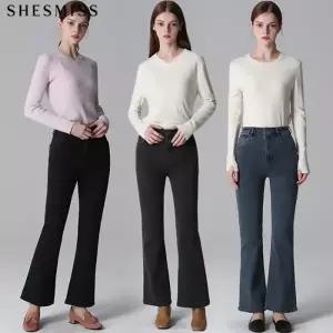 [쉬즈미스] 트윌 부츠컷 데님 팬츠