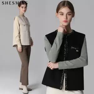 [쉬즈미스] 울 트리밍 핸드메이드 베스트