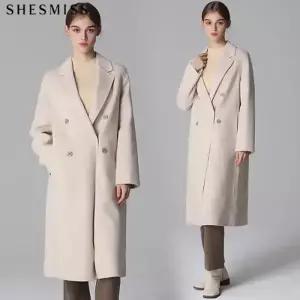 [쉬즈미스(SHESMISS)] 울 히든 스냅 버튼 핸드메이드 코트