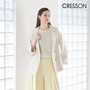 [크레송] 아이보리 프렌치 린넨 블렌디드 자켓 C241B101A_03