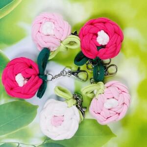 양말목공예 열쇠고리 벚꽃엔딩 러블리꽃 만들기 5인용세트