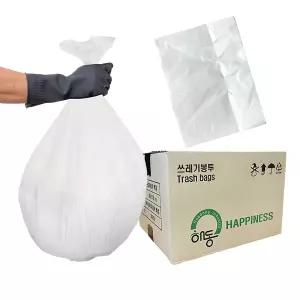 옳은유통 배접 쓰레기 봉투 백색 대(약80리터) 1BOX 500P/ 학교 교실 사무실 업소용 쓰레기 재활용 봉투