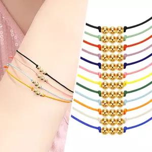 [골드피아] 14K 3mm 골든 3볼 실 팔찌/발찌