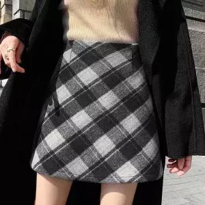 ONM 여자 예쁜 치마 쇼핑몰 연말 모임 룩 체크 미니