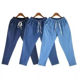 ONM 여자 세미핏 스타일 9부 스판 데님팬츠 고품질 데일리