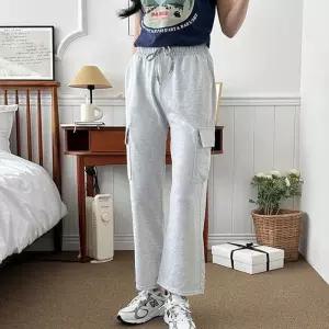 ONM 여자 데일리 스타일 카고 밴딩 일자팬츠 고품질 일상