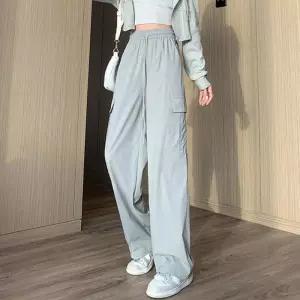 ONM 여자 여름 스타일 카고 밴딩 일자팬츠 고품질 데일리