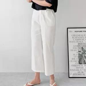 ONM 여자 9부 스타일  통바지 1P 고품질 데일리 얇은