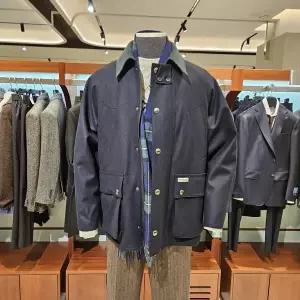 [킨록바이킨록앤더슨](신세계 사우스시티)[킨록X에든버러 콜라보]울 100% 안감 카라 디테일 케주얼 재킷...