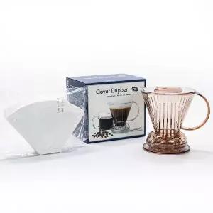 미스터 클레버 드리퍼 L 핸드드립세트 커피 여과지 100매 뚜껑포함