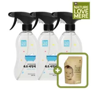 [3개+1개] 네이쳐러브메레 욕조세정제 3개 [GIFT]오리지널향 세제리필 500ml 1팩, 총 4개