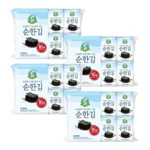 [지도표성경][성경김본사] 지도표 성경 순한 식탁김 4g 16봉 x 4개 (총 64봉)