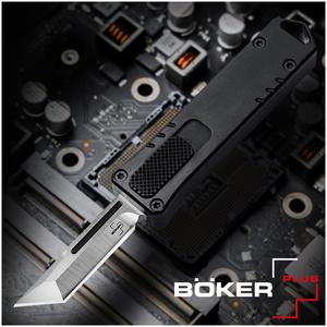 보커 마이크로 USB OTF(F) 탄토 블랙 오토매틱 전방 비출식 나이프