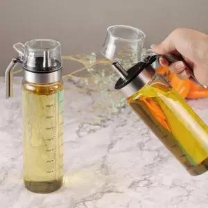 보드겜 내열 유리 오일병 소스통 350ml 눈금 병 용기 R804-O