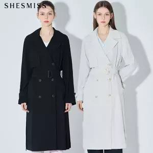 [쉬즈미스(SHESMISS)] 루나클래식 더블버튼 롱 트렌치코트 (택가격: 398000원)