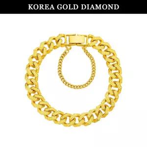 [한국금다이아몬드] 순금 팔찌 24K 남자 땡땡이 팔각 체인 금팔찌 37.5g