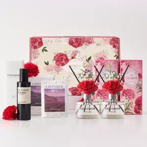 코코도르 카네이션 프리미엄 선물세트 (디퓨저 200ml 2개 + 섬유탈취제 250ml 1개 + 샤쉐M 10P)
