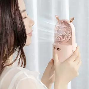 [숲속바람]솔솔바람 가습기 선풍기 무드등 USB 미스트선풍기