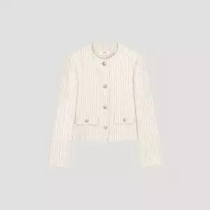 [롯데백화점]리스트 라운드넥 체크 트위드 자켓_TWWJKP52060