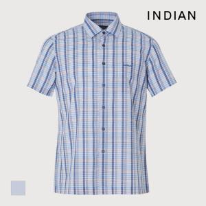 [INDIAN] 린넨 블랜 미디움 체크셔츠_MITNS3M3341