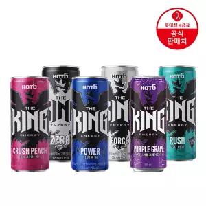핫식스 더킹 6종 355ml 24캔 에너지 드링크 (파워/러쉬/포스/제로/크러쉬피치/