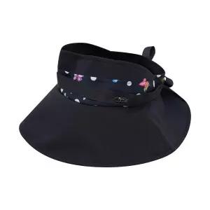 [크로커다일레이디]크로커다일레이디 프린팅 배색 린넨 와이드 썬캡_CLDMH1205