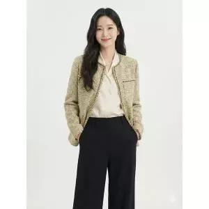 [하프클럽/크로커다일레이디]옐로우 크로커 트위드 자켓 CLCSJK103