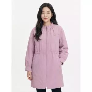 [하프클럽/크로커다일레이디]핑크 여성 넥셔링 간절기 코트 CLCMCT104