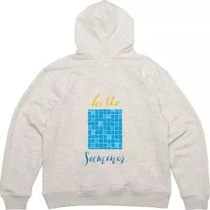 [하프클럽/]헤비후드집업 뒷면 수영장 여름 휴가 휴식 그림프린팅