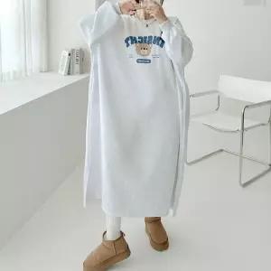 빅사이즈 501 미소베어기모박스원피스 DNMT266