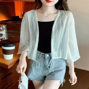 ONM 데일리 루즈핏 스트링 7부 가디건