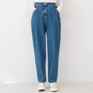ONM 여자핀턱오버핏배기청바지_진청