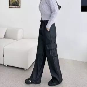 ONM 여자 기모 웜 카고 데님 스트링 팬츠 예쁜 패션 웨어