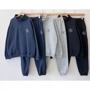 ONM 여자 기모 반집업 겨울 조거 트레이닝 세트 운동복