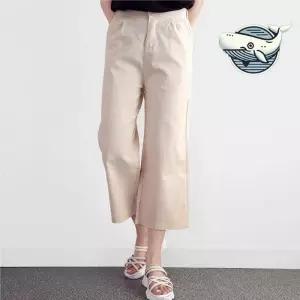 ONM 여름  뒷밴딩 편안한 와이드 슬랙스 9부