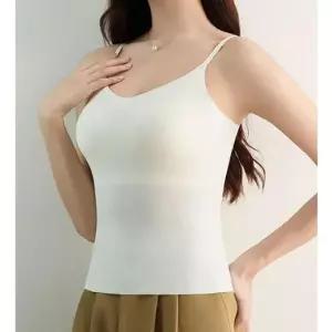 ONM 심리스 여성 캡나시 노와이어 캐미솔 브라 끈나시