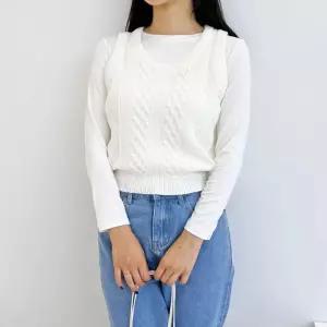 ONM 여성 다이아 뷔스티에 니트조끼